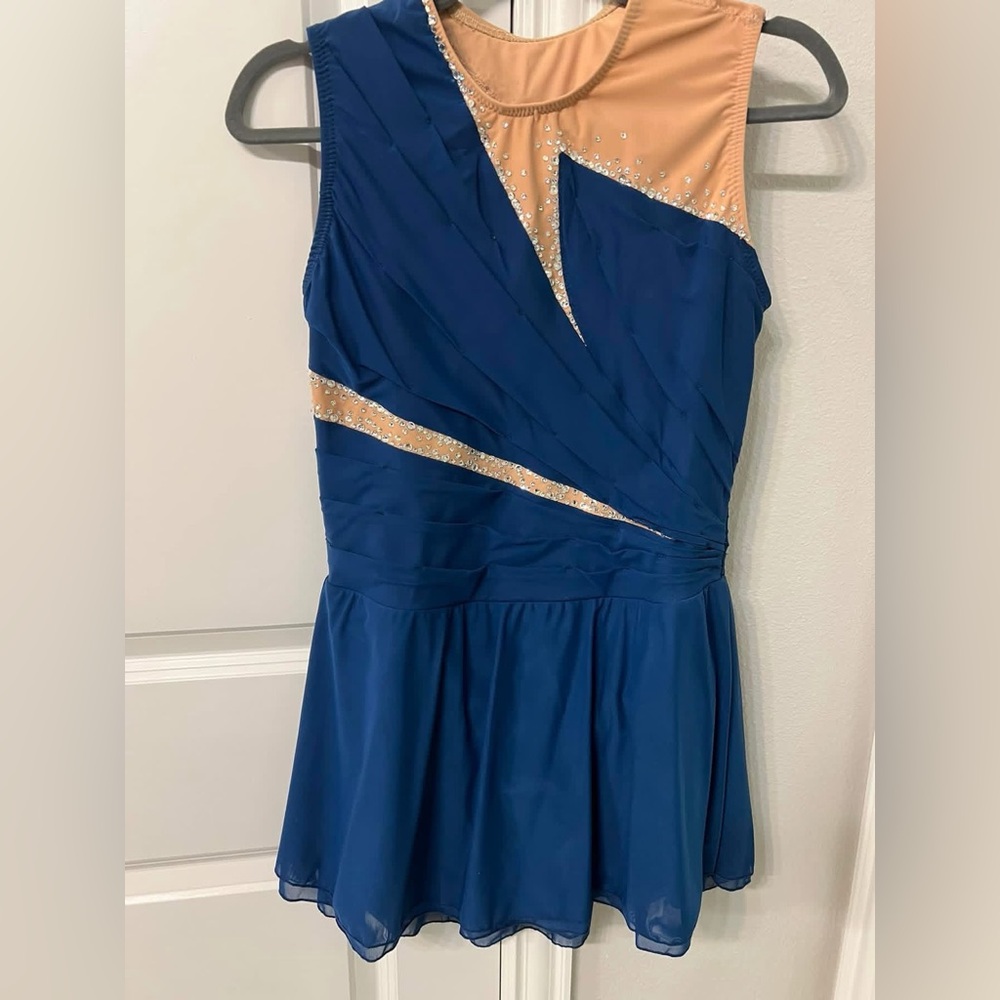 Blue adult medium adult large figure skating dress